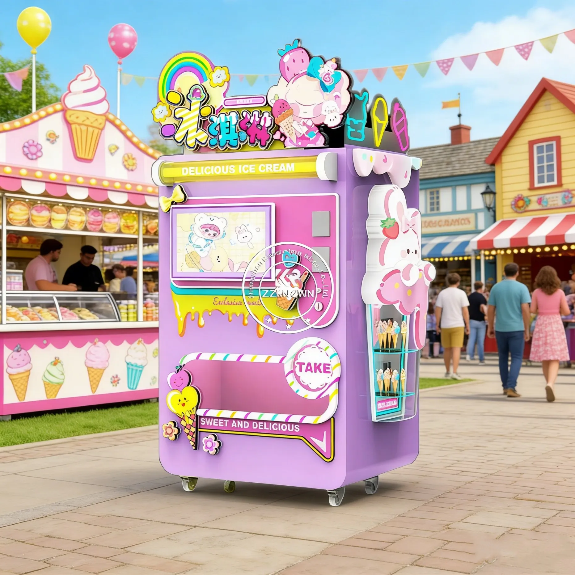 

Vending Machine Supplier Frozen Soft Yogurt Vending Machine And Soft Ice Cream Vending Machine