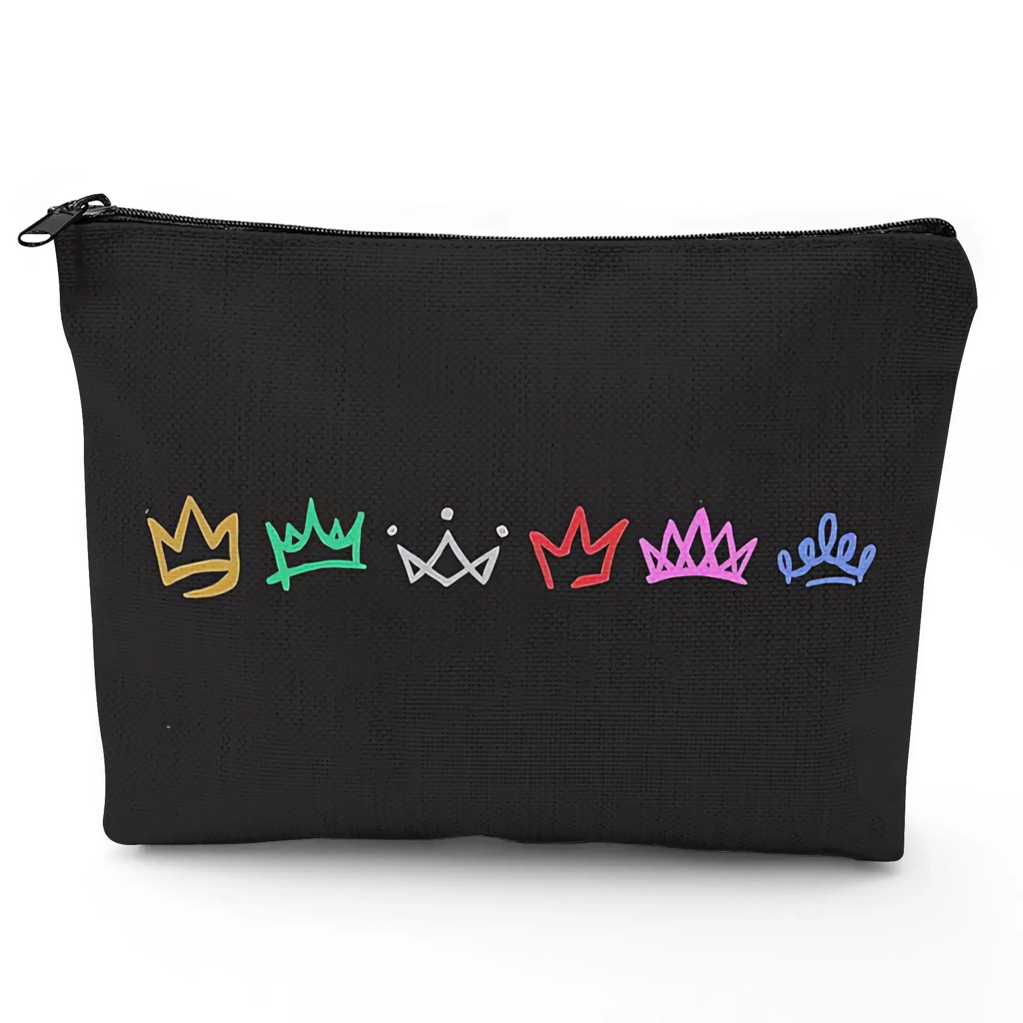 1 Piece of Musical Theater Six Queens Printed Makeup Bag - Multifunctional Zipper Pouch for Women, Perfect Travel Zipper Storage Bag, Fun Birthday Gift