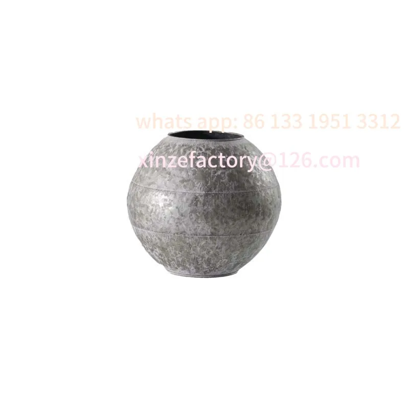 

European retro old vase ornament wrought iron handicraft flower arrangement ornament holiday background American jewelry props