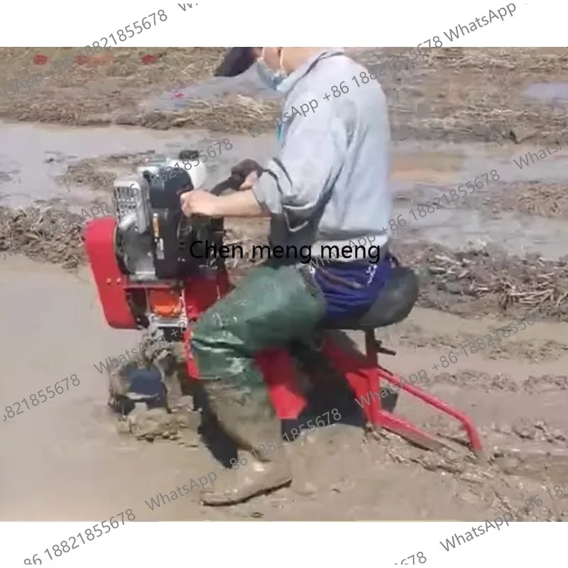 Riding paddy field trenching machine ditching drainage and water storage in rice field