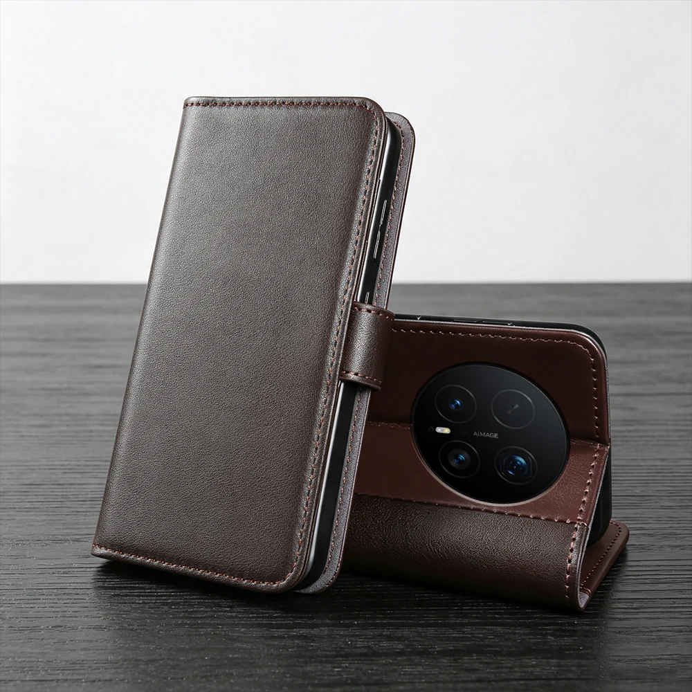 Calf Genuine Real Leather Flip Cover Case For Honor Magic 8 Pro Lite Magic8 500 600 Pro Phone Case Wallet Protective Coque Funda