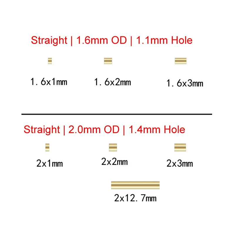 14K 골드 채워진 스트레이트 컷 튜브 비즈, 튜브 스페이서 비즈, 쥬얼리 제작, DIY 액세서리, 변색 방지 쥬얼리 발견