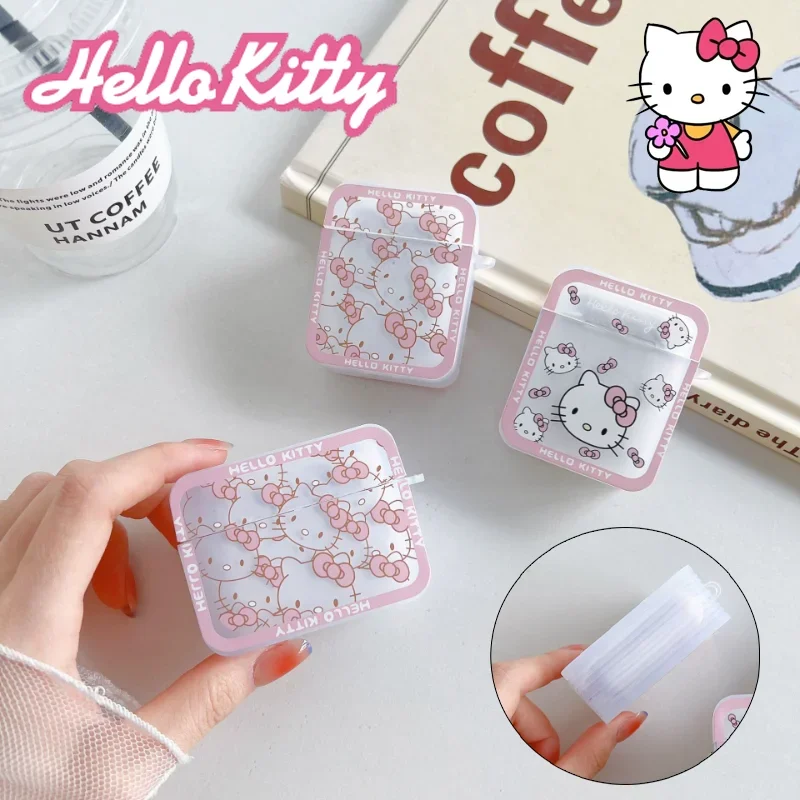 Sanrio, Hello Kitty Чехлы для наушников Airpods 1/2 3 Pro силиконовый защитный чехол для Bluetooth наушников мультяшный противоударный корпус