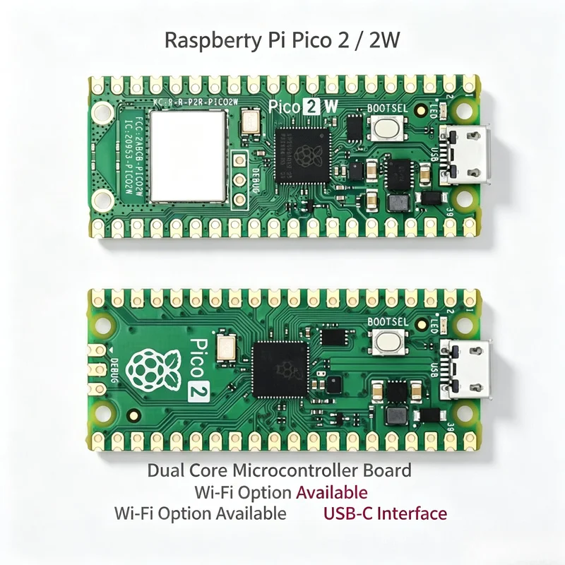 Raspberry Pi Pico Pico 2 Pico Pico WH Pico H Pico 2 RP2040 RP2350 Chip With Wireless WiFi Development Board,MciroPython USB A