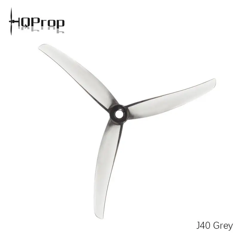 ใบพัด HQprop Juicy Prop J40 5.1X4X3 สีเทา CW CCW โพลีคาร์บอเนต ขนาด 5.1 นิ้ว สำหรับโดรนแข่ง FPV RC อะไหล่