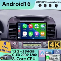 Android 16 Carplay Car Radio For Toyota Camry 5 2002 2003 2004 2005 2006 Multimedia Video Player GPS Navigation 2 Din DVD Stereo