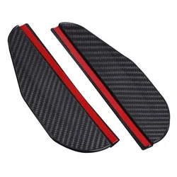 2 uds espejo retrovisor de coche lluvia ceja visera de fibra de carbono retrovisor lateral de coche nieve parasol cubierta de lluvia accesorios de espejo de coche