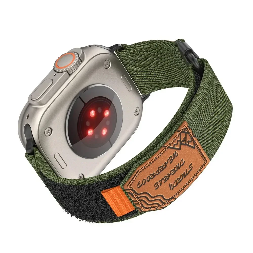 نايلون لساعة أبل الترا 49 ملم 10 46 ملم 42 ملم 9 8 7 45 ملم 41 ملم حزام منسوج بدلاً من سوار لـ Iwatch 6 5 4 3 SE 44 ملم 40 ملم