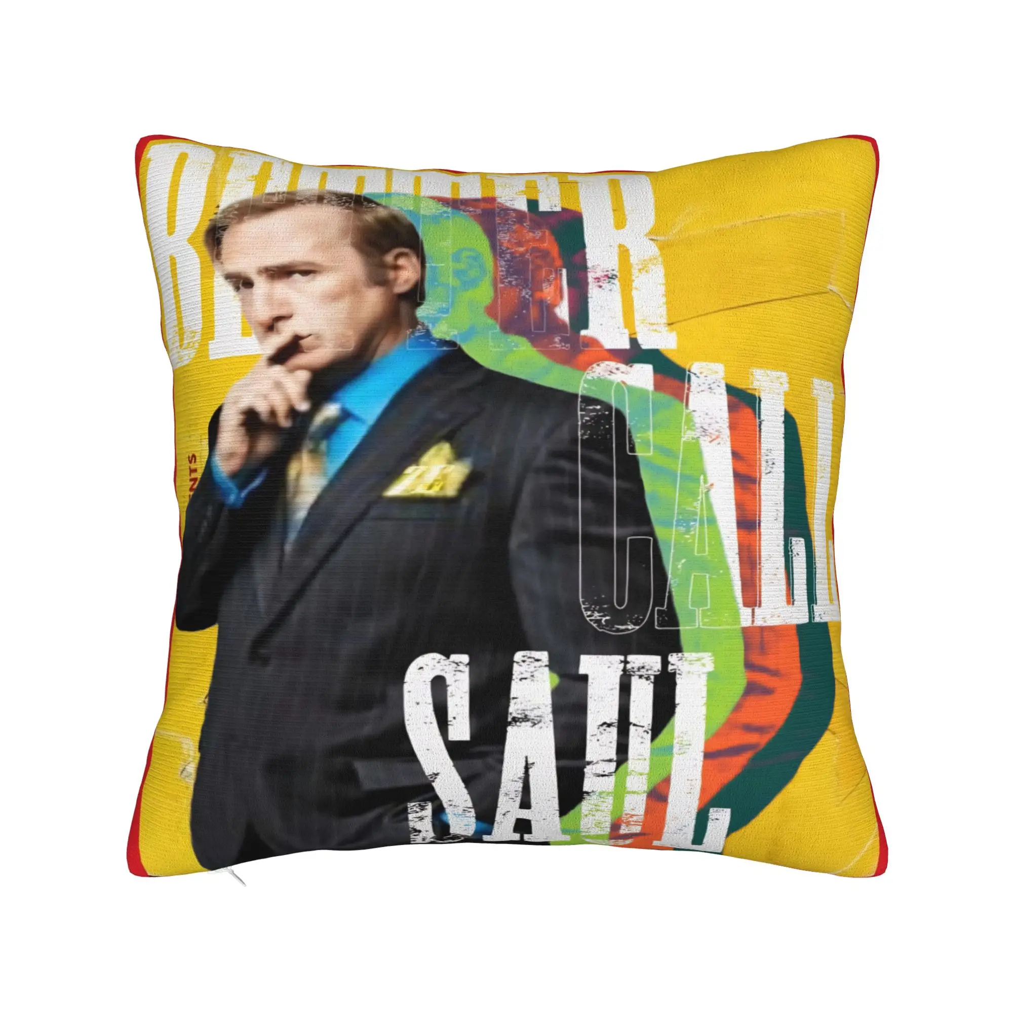 Decorative Pillow Cover Saul Goodman Actor  Merch Seat  Pillow Case Cover Zipper Multi-Size