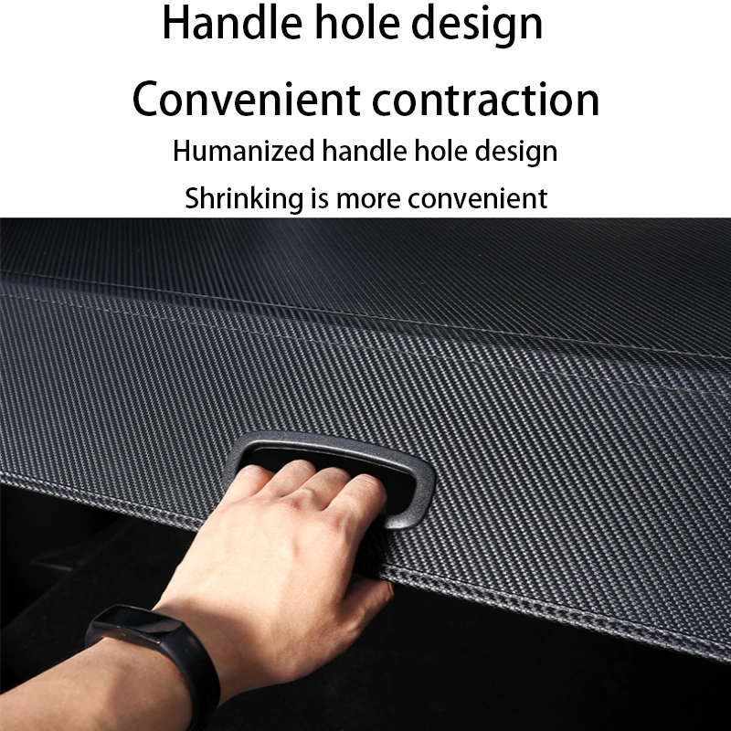 For Tesla Model Y 2018-2023 Car Trunk Cargo Cover Curtain Rear Boot Tray Security Shield Organizer Shade Partition Privacy Mats
