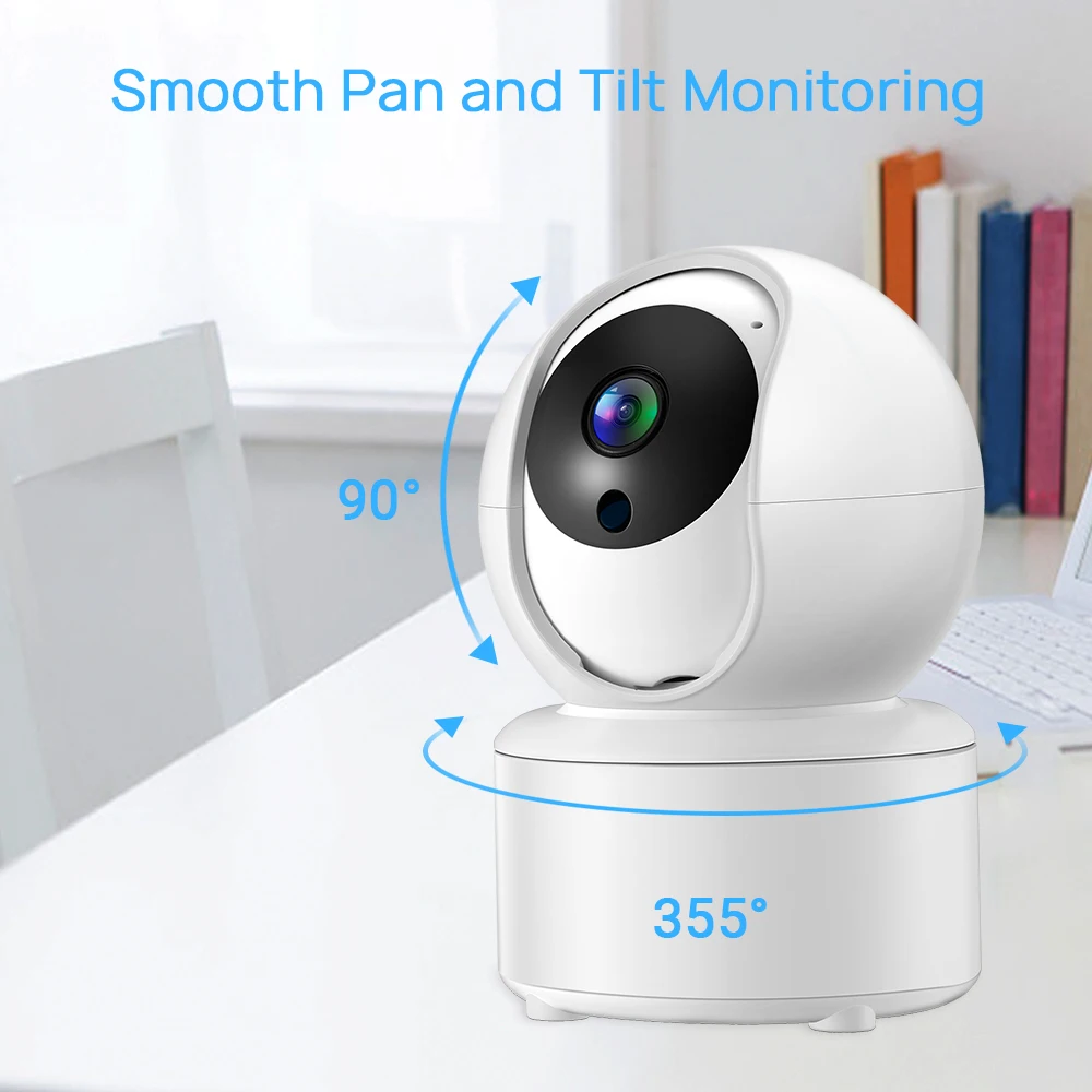 3MP 2K WIFI Camera Mini PTZ IP Camera  Auto Tracking Two-Way Audio Motion Detection ICsee Home Security Camera Baby Monitor