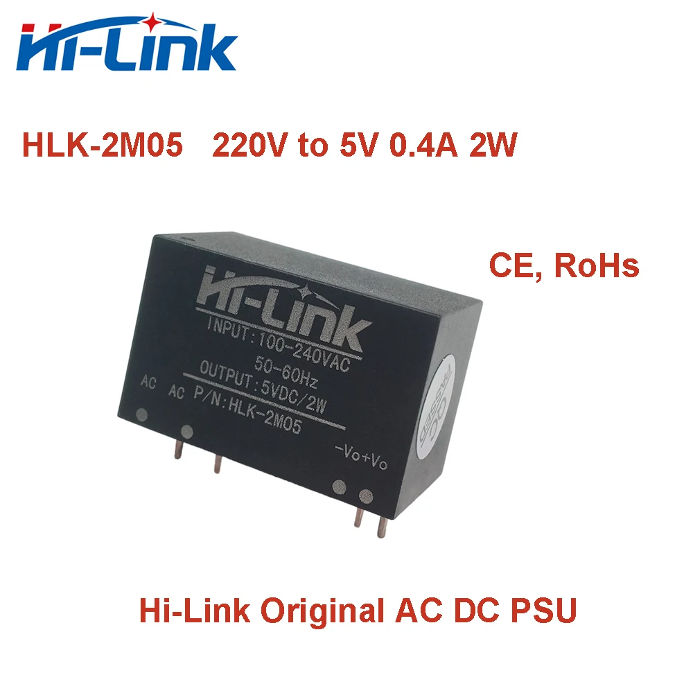 Free Shipping 10pcs/Lot HLK-2M05 AC to DC Power Module Step-Down 2W 5V Output CE Standard