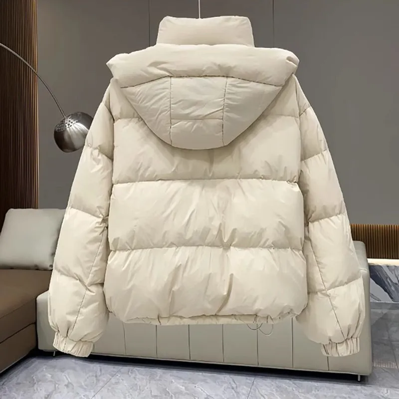 2024 neue Koreanische Winter Jacke Frauen Parkas Casual Lose Unten Mantel Übergroßen Mit Kapuze Warme Weiche Baumwolle Puffer Schnee Tragen Jacken