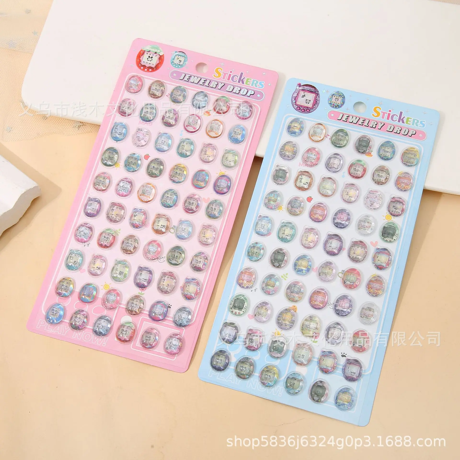 

40 шт. японских стикеров Tamagotchi Blue Angel с 3D-кристаллами и тиснением, для детских блокнотов, украшения чехлов для телефонов, игрушки, подарок