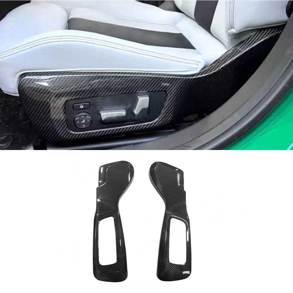 VACOMUL Dry Carbon Fiber Car Seat Side Panel Seat Side Trim Panel Interior Decoration For BMW G80 M3 G82 G83 M4 2021+