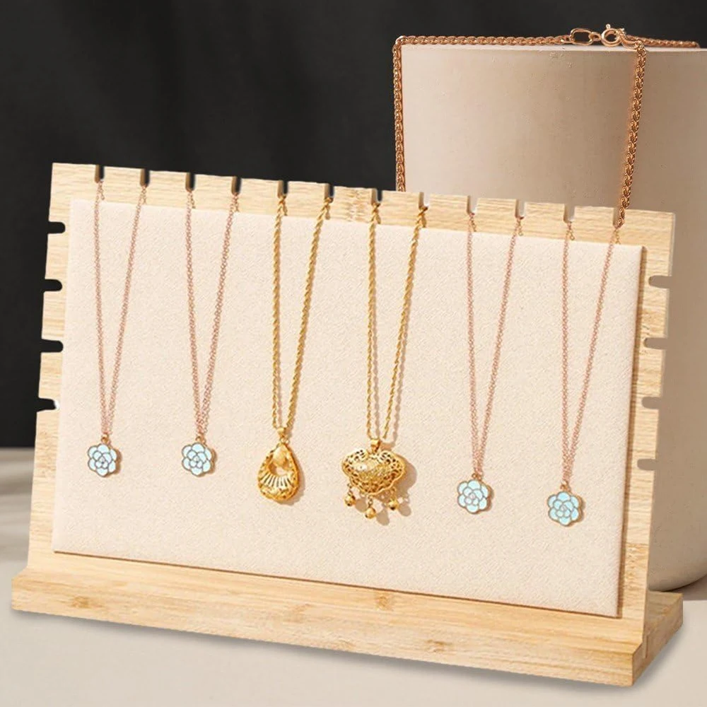 Creative Solid Wooden Necklace Jewelry Display Rack Organizer Jewelry Bracelet Chain Holder Accessories Necklaces Decoration