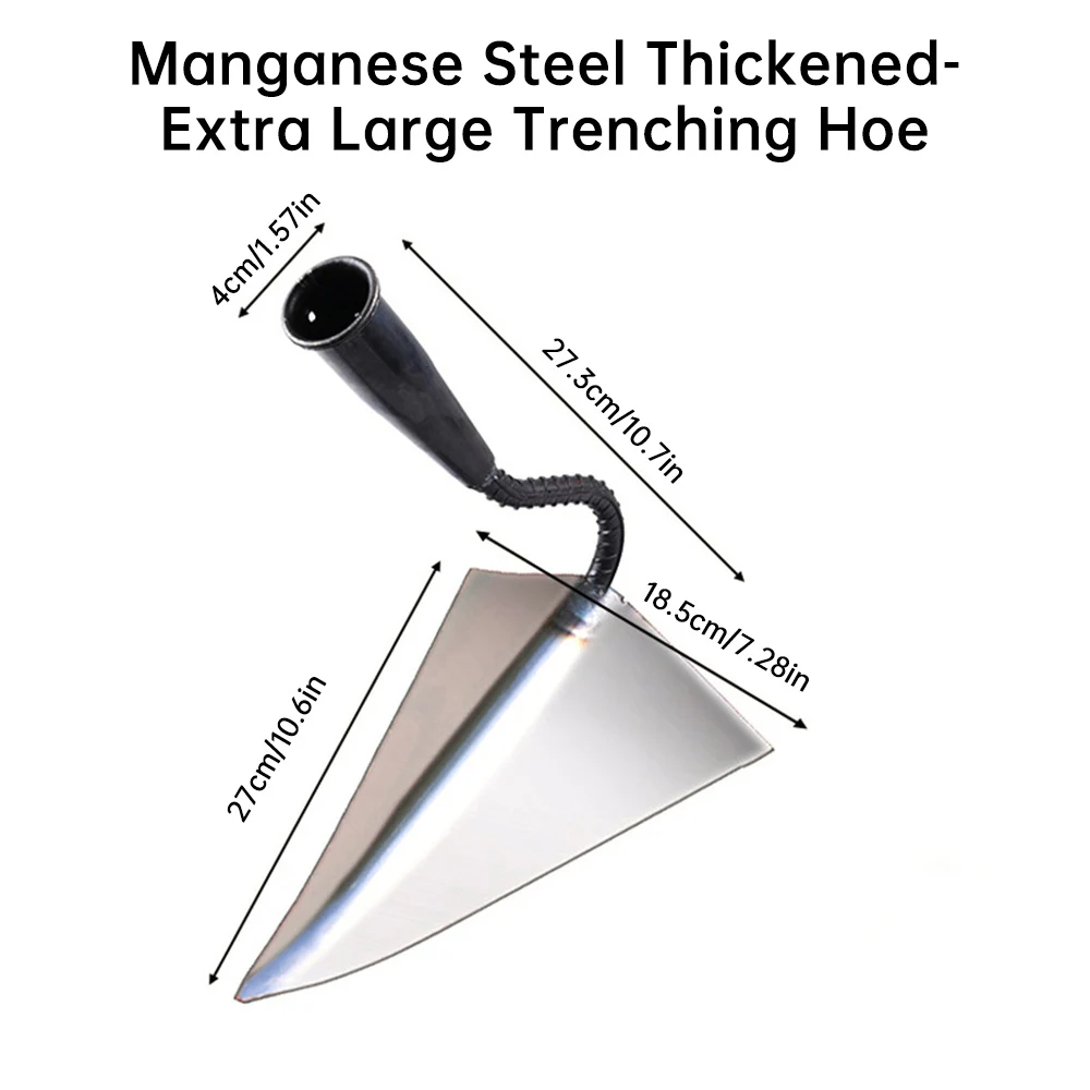 Farm Tools Hoes Household Vegetable Planting Triangle Furrow Hoe Small Tip Hoe Agricultural Land Turning Loose Soil Triangle Hoe