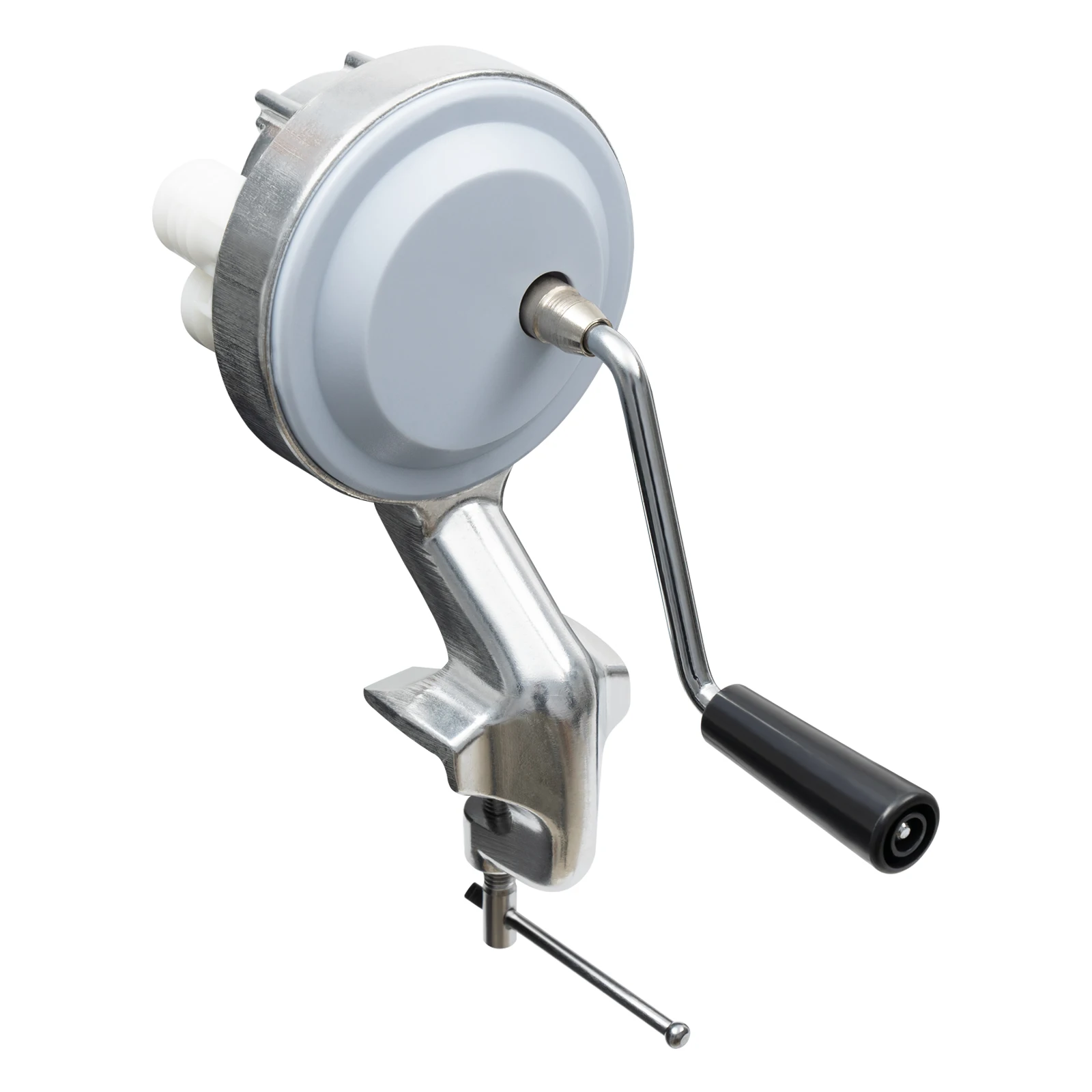 ماكينة صنع المعكرونة المصنوعة من سبائك الألومنيوم مع قاعدة مشبك أداة مطبخ صغيرة فضية يمكنك صنعها بنفسك لـ Macaroni Spaghetti #5