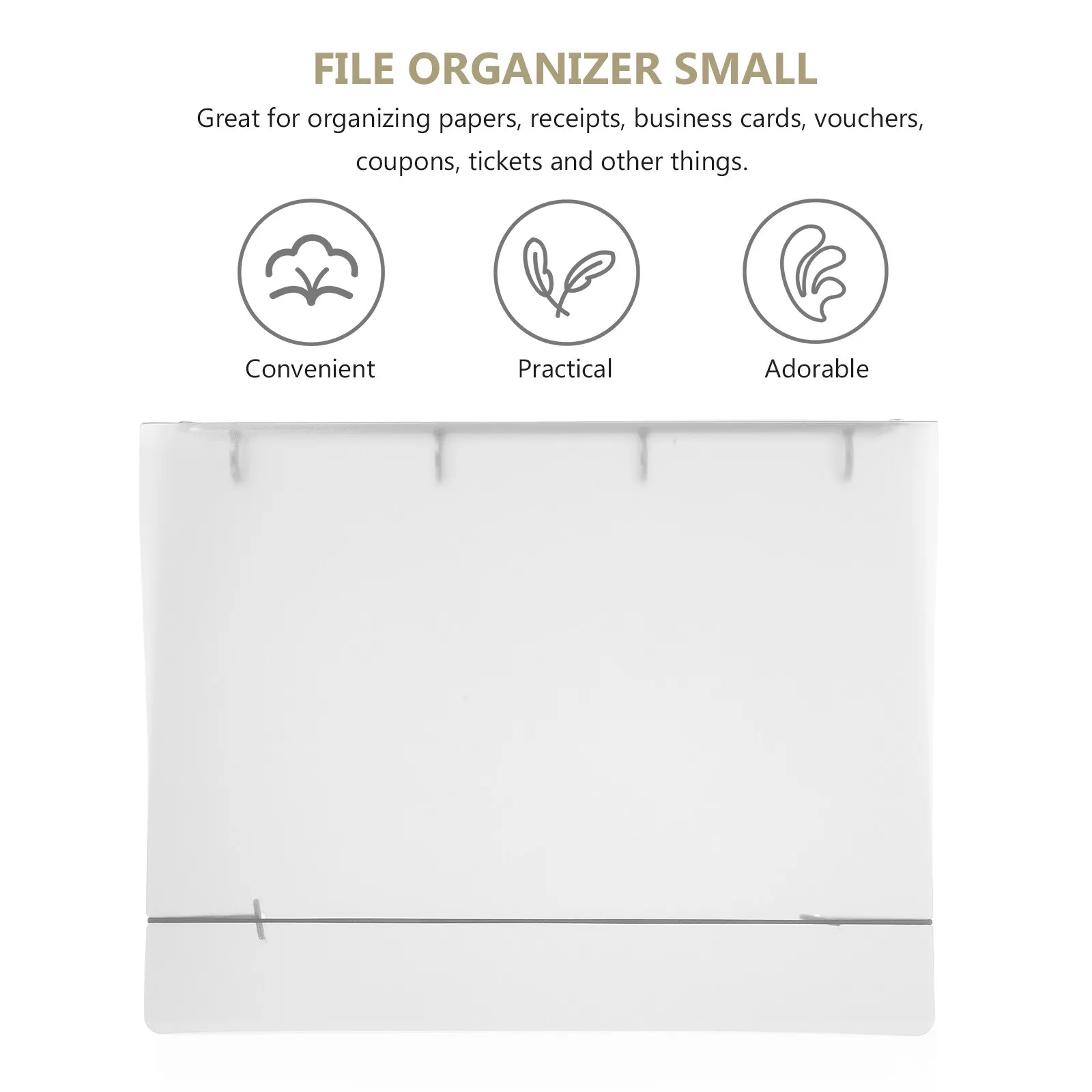 

File Folder Bag Reusable Lightweight Plastic Document Organizer for Papers Checks Vouchers Tickets Folder Storage Solution