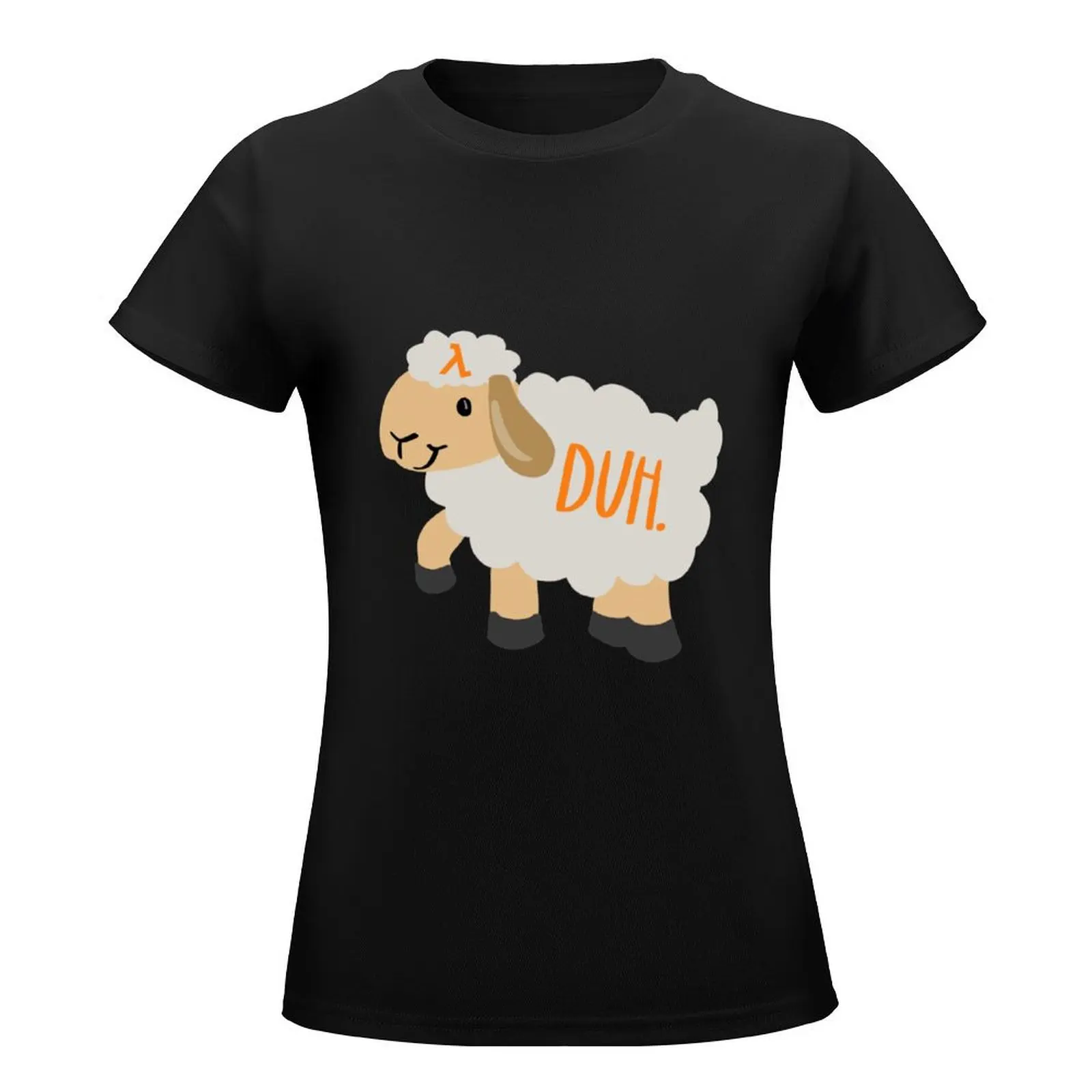 AWS Lamb Duh T-Shirt female Aesthetic clothing funny t-shirt dress for Women long