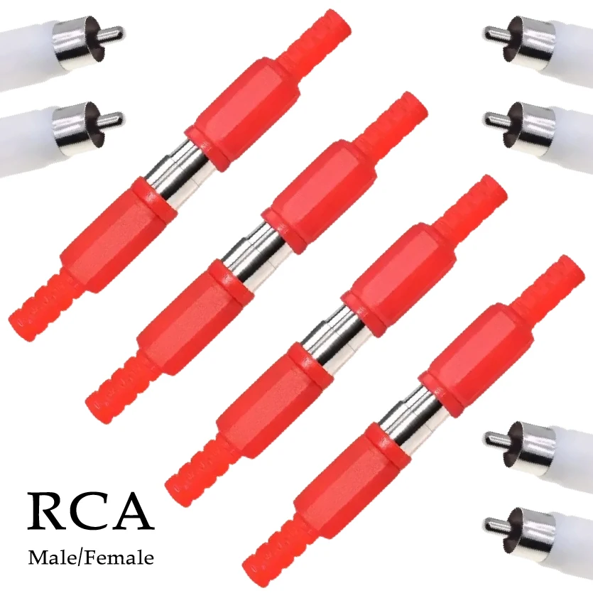 

Разъемы RCA (папа/мама) для пайки, адаптеры для аудио- и видеосистем, для подключения колонок и кабелей