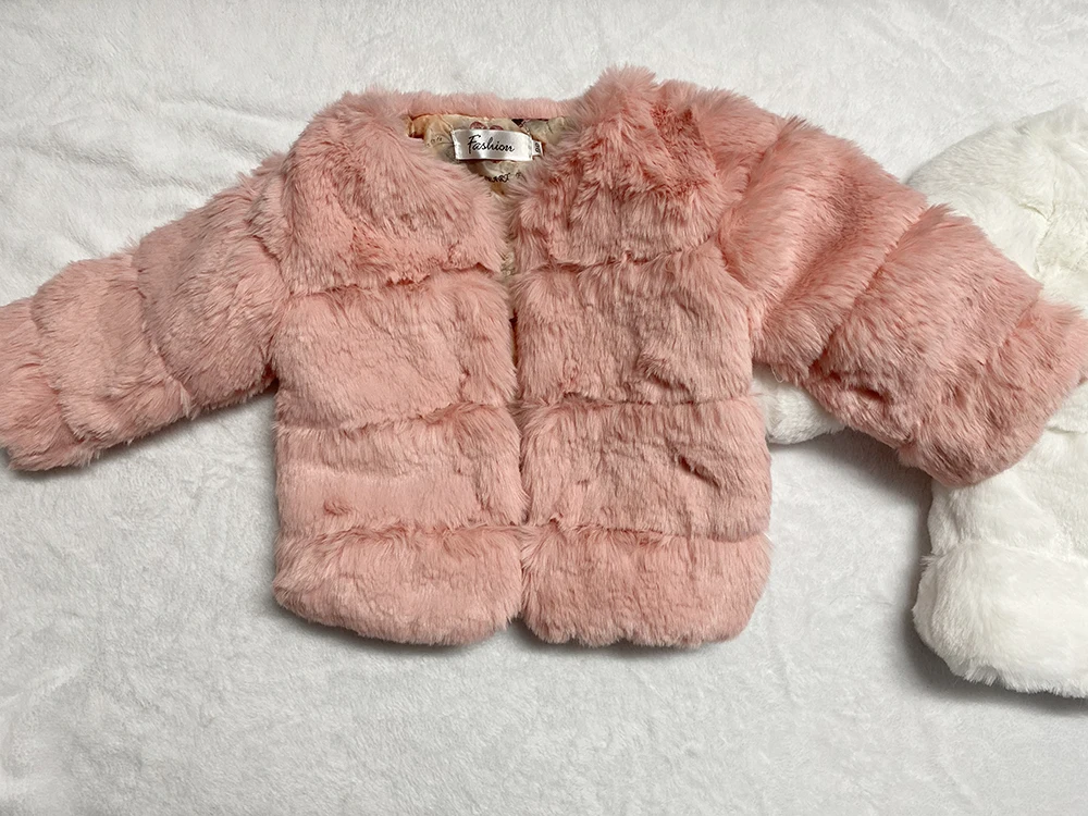 Neue Mädchen Winter Pelzmantel Elegante Teenager Mädchen Faux Pelz Jacken Dicke Mäntel Warme Parkas Kinder Oberbekleidung 1-10Yrs Mädchen Kleidung – Detail 10