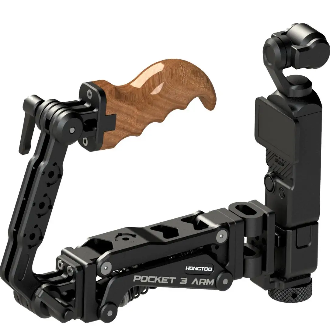 HONGTOO Shock Absorber Wooden Handle Arm Z-axis Video Vibration