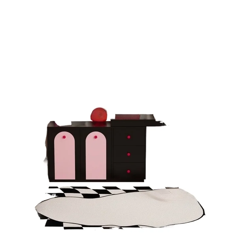 

chest dresser bedroom bedside pink makeup table dopamine integrated