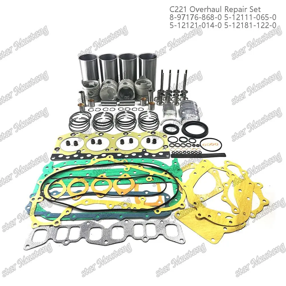 

C221 капитальный ремонтный набор 8-97176-868-0 5-12111-065-0 5-12121-014-0 5-12181-122-0 подходит для деталей двигателя Isuzu
