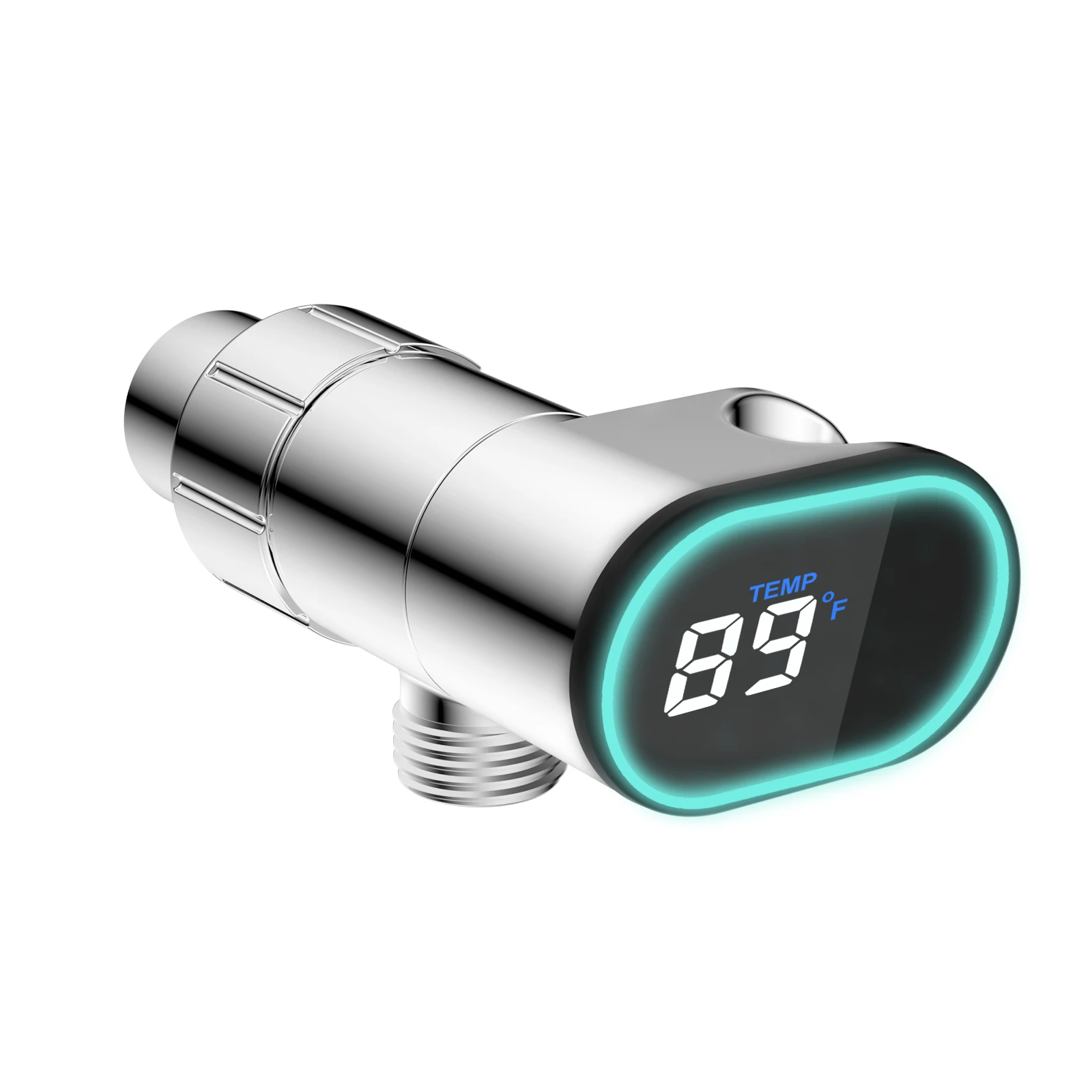 

Upgraded Metal Shower Head Holder with LED Display Shower Thermometer for Handheld Shower Head Universal Shower Head Bracket