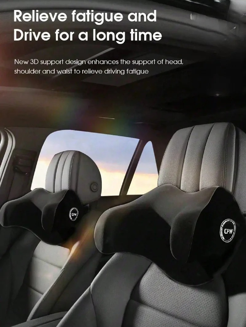 1pc Car Headrest, Neck Pillow for Preventing Neck Tilting, In-car Supplies, Side Support for Adults and Children, U-shaped Memor