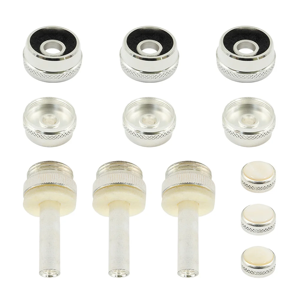 

1Set Sleek Elegant Trumpet Finger Button Buckles Durable Metal Press Cover for Performance Practice Trumpet Accessories Repair