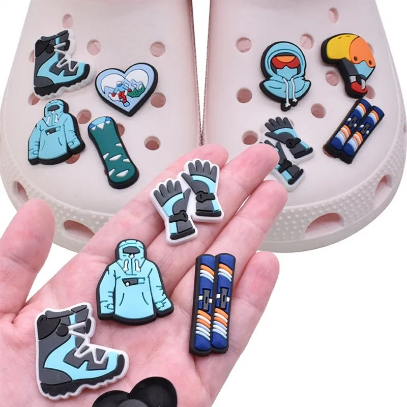 1pcs Pins for Crocs Charms Shoes Accessories Ice Hockey Decoration Jeans Women Clogs Buckle Kids Favors Men Badges Boy Girl Gift