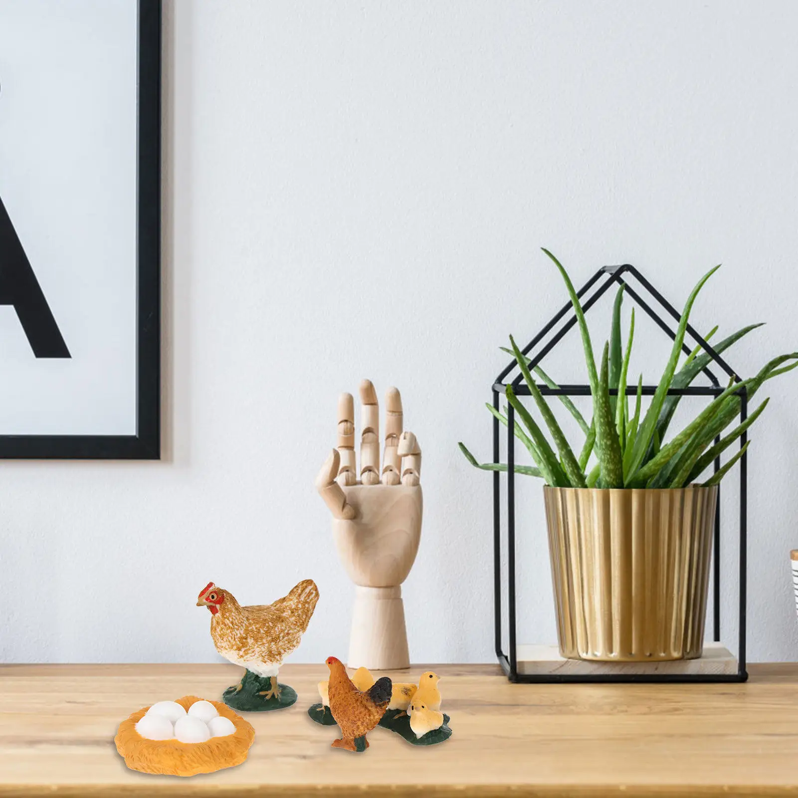 

1Set Hen Growth Cycle Educational Set Safe Plastic Kids Learning Tool Natural Warm Room Cycle Ornament Animals Statue