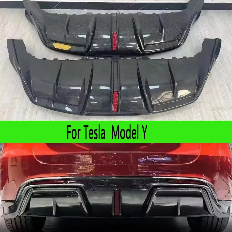 

Для Tesla Model Y IMP стиль Углеродное волокно Задняя губа Автомобильный задний бампер Диффузор Задние сплиттеры Спойлер Задняя губа Обновление кузова