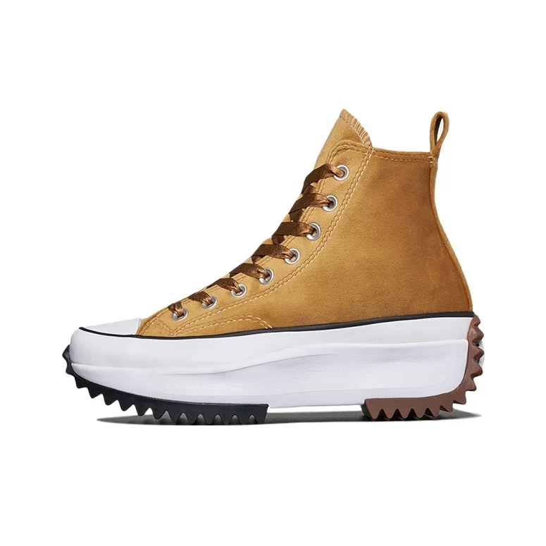 Converse Run Star Hike Canvas Shoes Unisex High Top Ginger Yellow 172505C