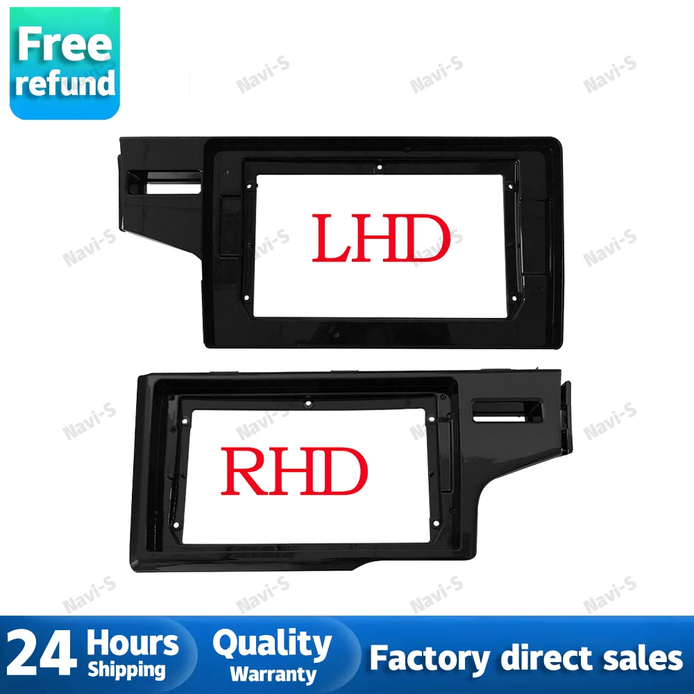 Car Radio Fascia for 2014-2018 HONDA FIT Jazz 9 / 10.1 Inch Stereo DVD Player Dashboard Kit Faceplate