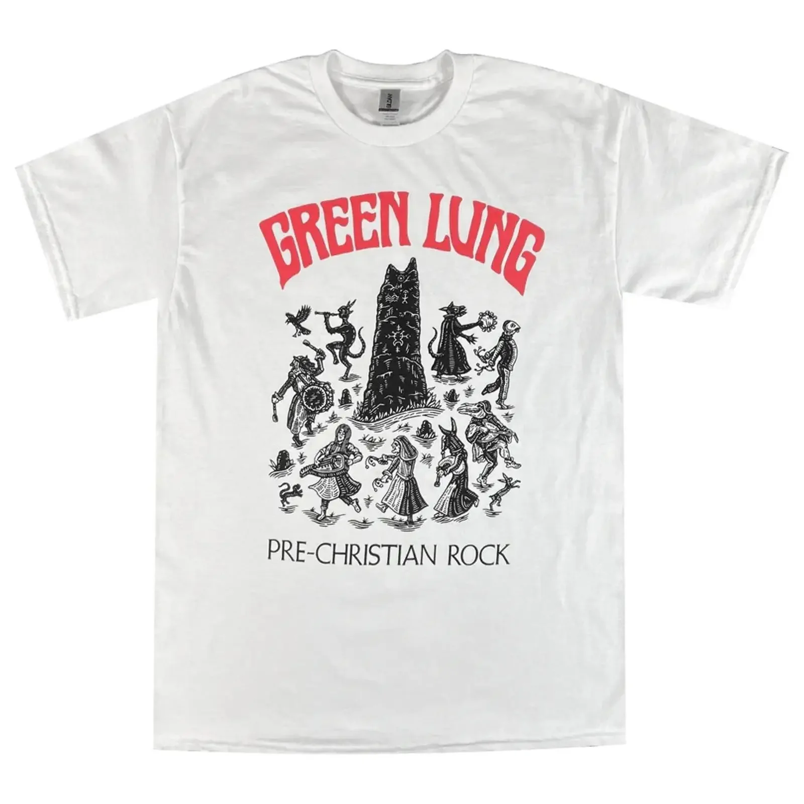 Green Lung Pre Christian Rock White T Shirt vintage Washed Top For Everyday Wear Stylish Versatile Soft graphic Slightly