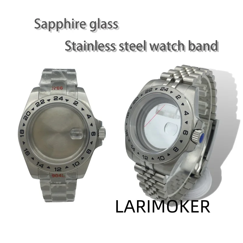 

BLIGER 40mm case Sapphire glass 316L stainless steel fit NH34 NH35 NH36 NH37 NH39 ETA Miyota Mingzhu PT5000 Movement