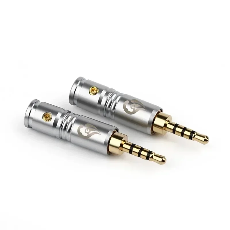Conector de Audio estéreo de 4 polos de 2,5mm, Conector de cable chapado en oro de 2,5 MM, adaptador de actualización de empalme para auriculares HiFi DIY