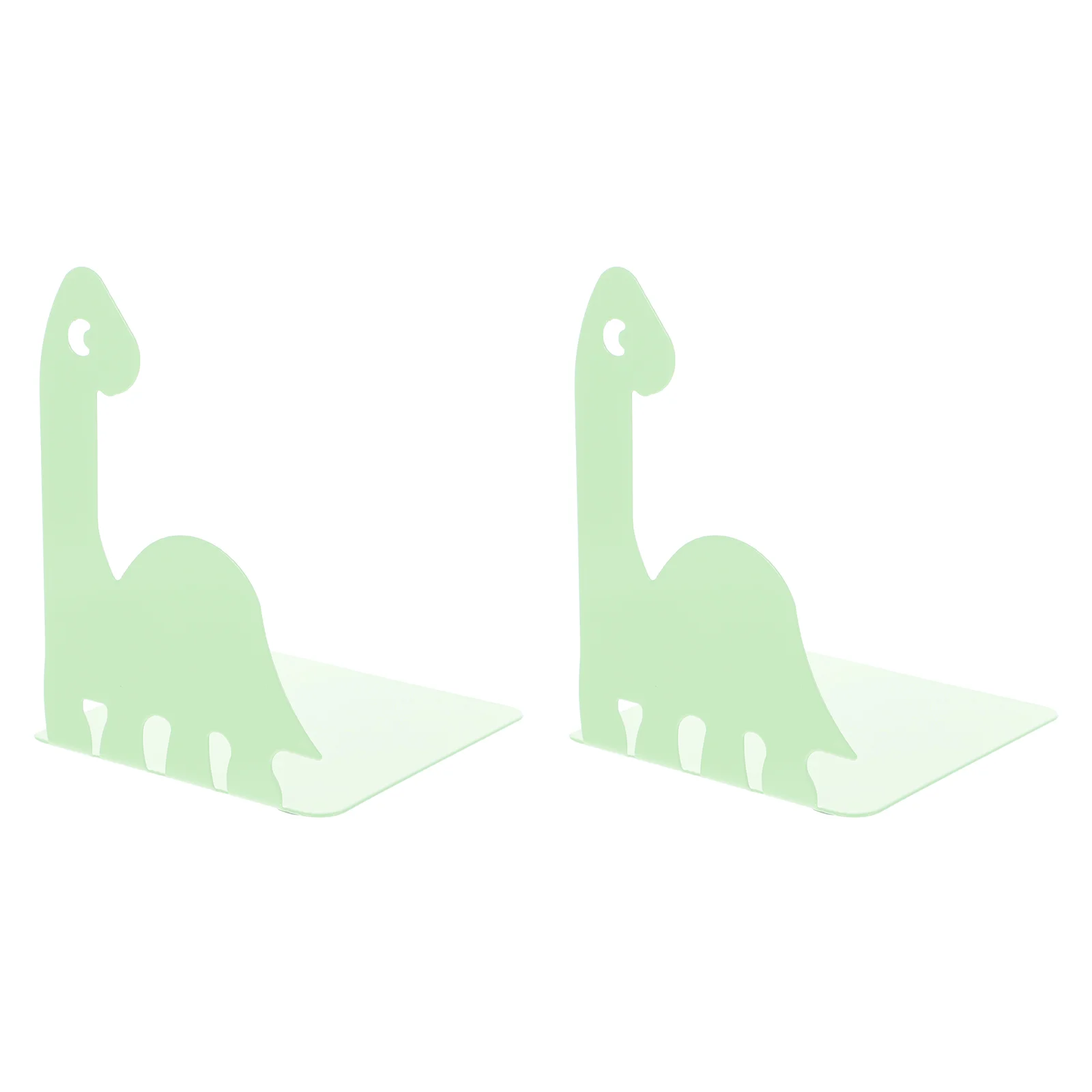 Dinosaur Metal Bookend Green Non Office Storage Rack Modern Room Decoration Premium Material Smooth Touch Use