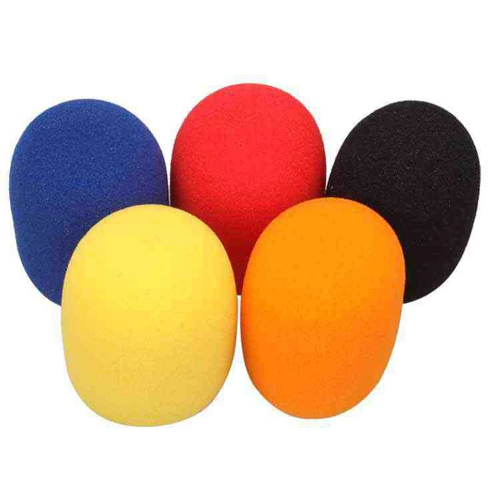 5 Pcs Solid Color Non-Disposable Microphone Dust Cover Thickened Microphone Cover Microphone Blowout Cover for