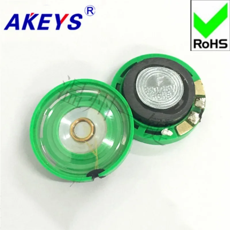 10 PCS Microphone small speaker 29 mm diameter 2.9 cm external magnetic loudspeaker 8 Euro 0.25 W 8R/0.25W green