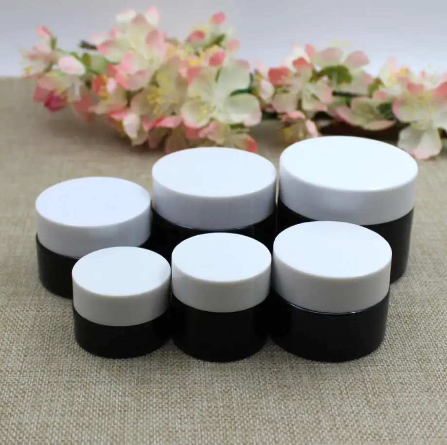 

5G10g15g20g30g50g brown glass jar pot tin essential gel serum moisture eye cream sample test skin care cosmetic packing