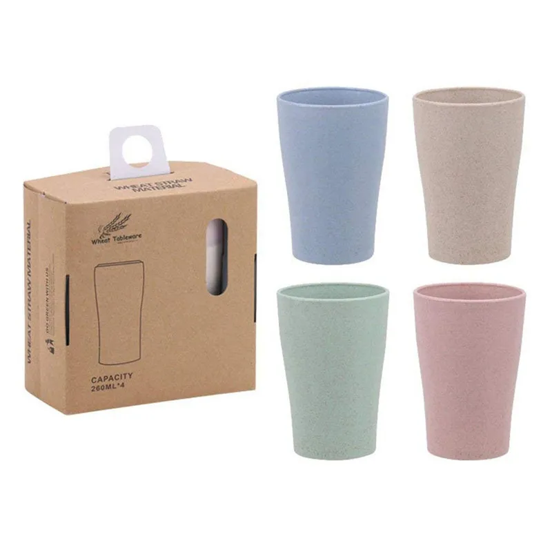 

Environmentally Friendly Biodegradable Wheat Straw Mouthwash Cup Toothbrush Cup Couple Cup Travel Cup