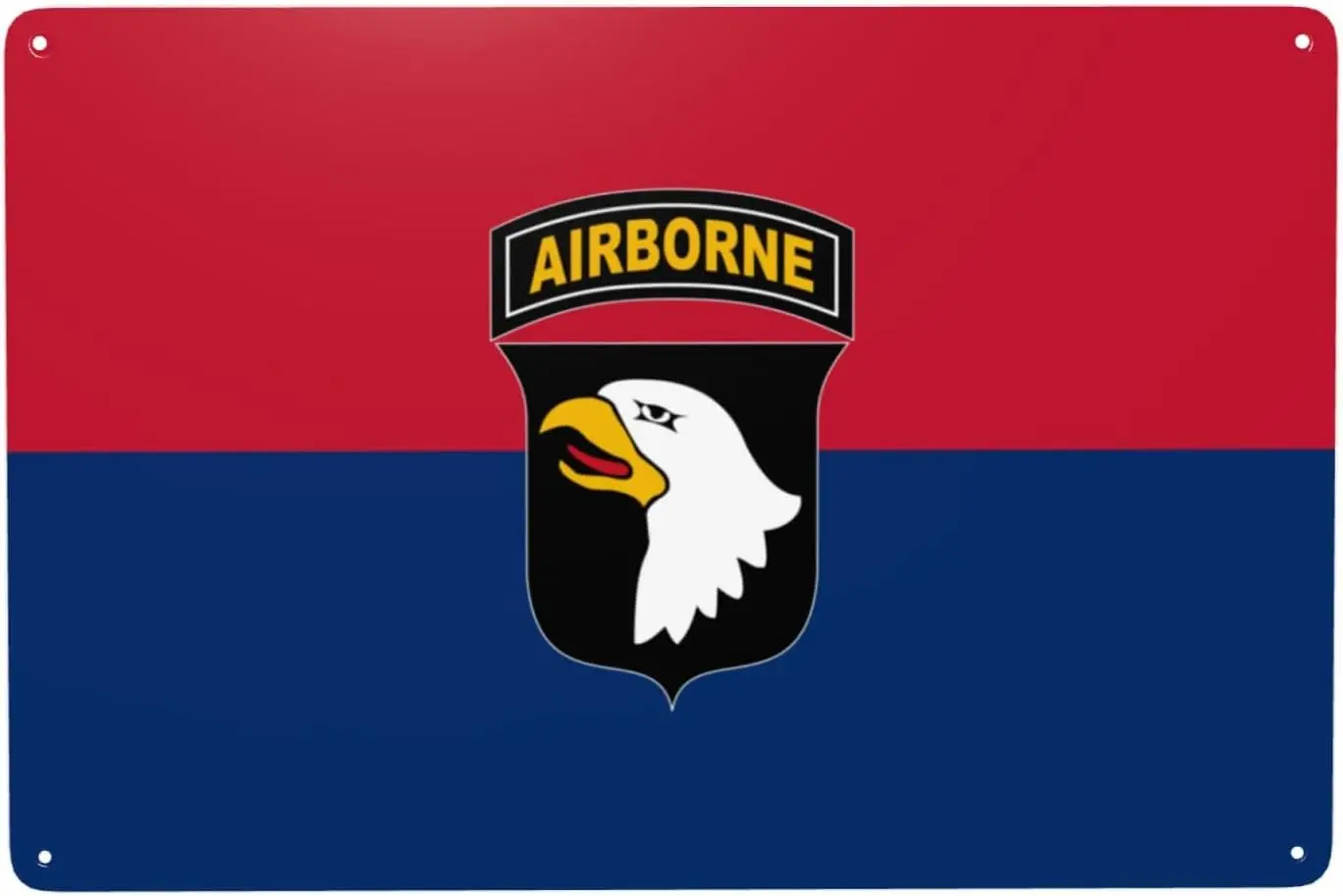 Flag of the U.S. 101st Airborne Division Tin Signs 8x12 Inch Funny Vintage Metal Sign For Bar Cave Garage Home Wall Decor