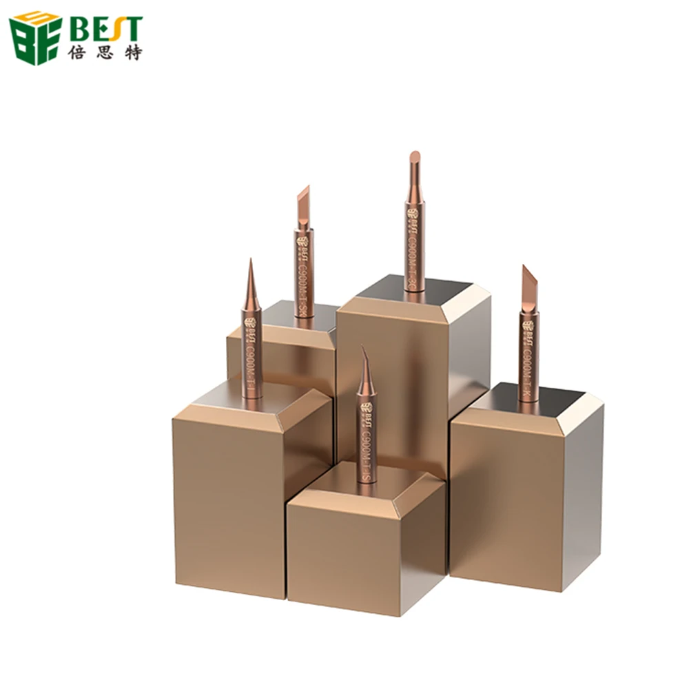 

5Pcs 900M Pure Copper Iron Tip Soldering Tip Rework Station Welding Head BGA Solder Tools Branding Iron Welding