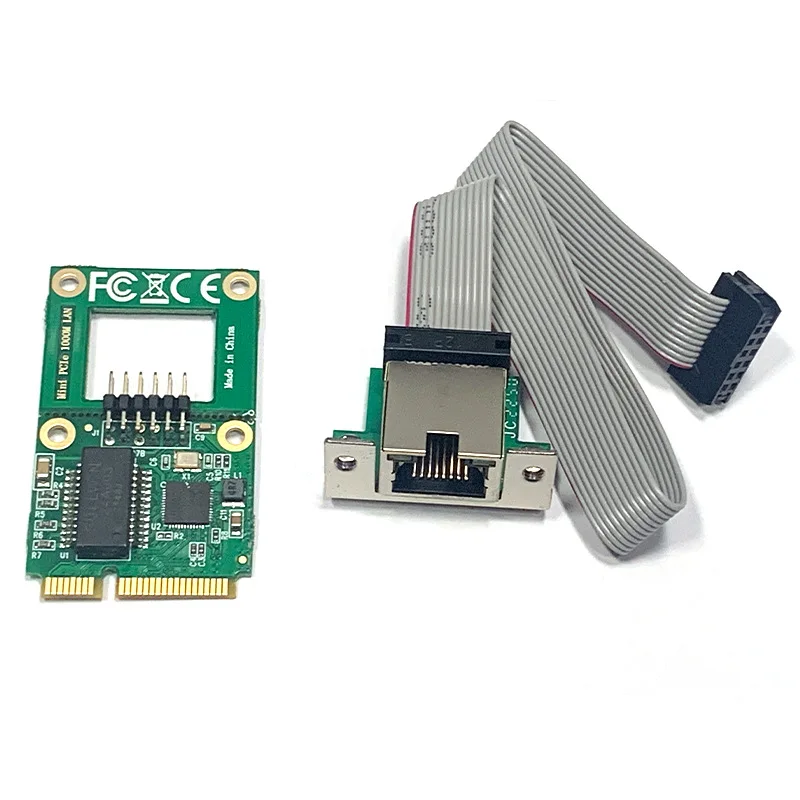 OULLX Mini PCIE Ethernet Card to RJ45 Interface Converter Adapter 1000Mbps RTL8111F Chip GbE Ethernet Server Network Card