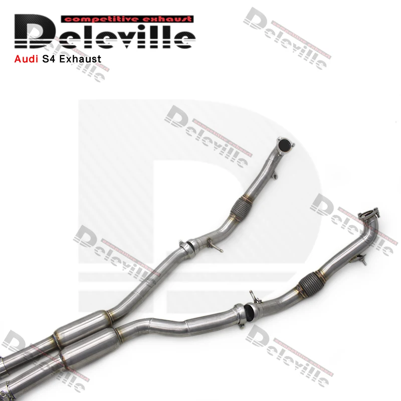 Performance Valvetronic Catback For Audi S4/S5 B9 3.0T 2019-2023 Titanium Catback Muffler Exhaust System With SUS304 Front Pipe