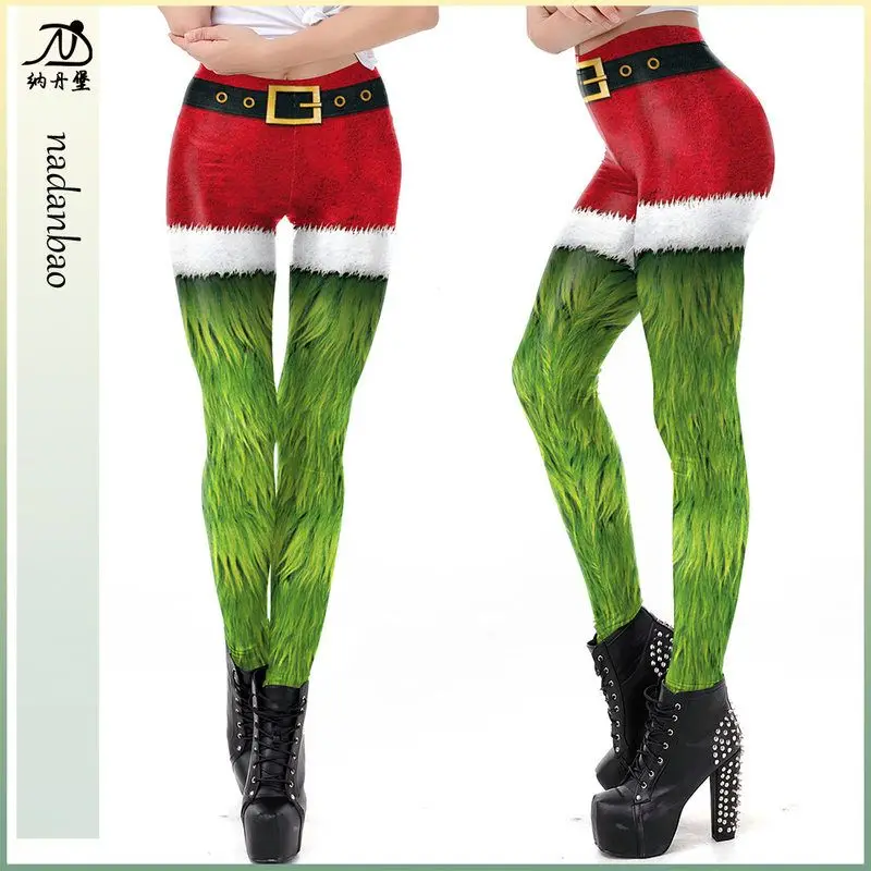 

Cisas Cisas Cosplay Yoga Pants Leggings Women's Base Layer Cross-Border Print Polyester Fiber Nine-Piece Pants